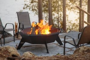Iron embers octagonal cottager fire pit | safe home fireplace: strathroy & london ontario