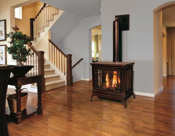 Enviro berkeley gas freestanding stove - antique bronze | safe home fireplace in strathroy and london ontario