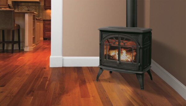 Enviro westport cast iron freestanding gas stove | safe home fireplace in london & strathroy ontario