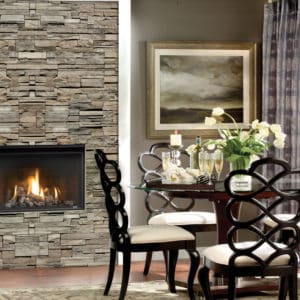 Marquis Solara 33 gas fireplace with oak log set