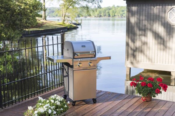 Saber 2-burner cast stainless gas grill