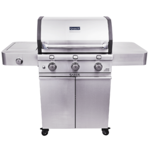 Saber 3-burner cast stainless gas grill