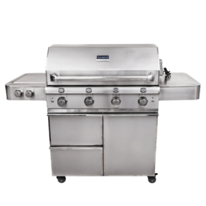 Saber Elite 4-Burner Stainless Steel Gas Grill | Safe Home Fireplace: London and Strathroy ON