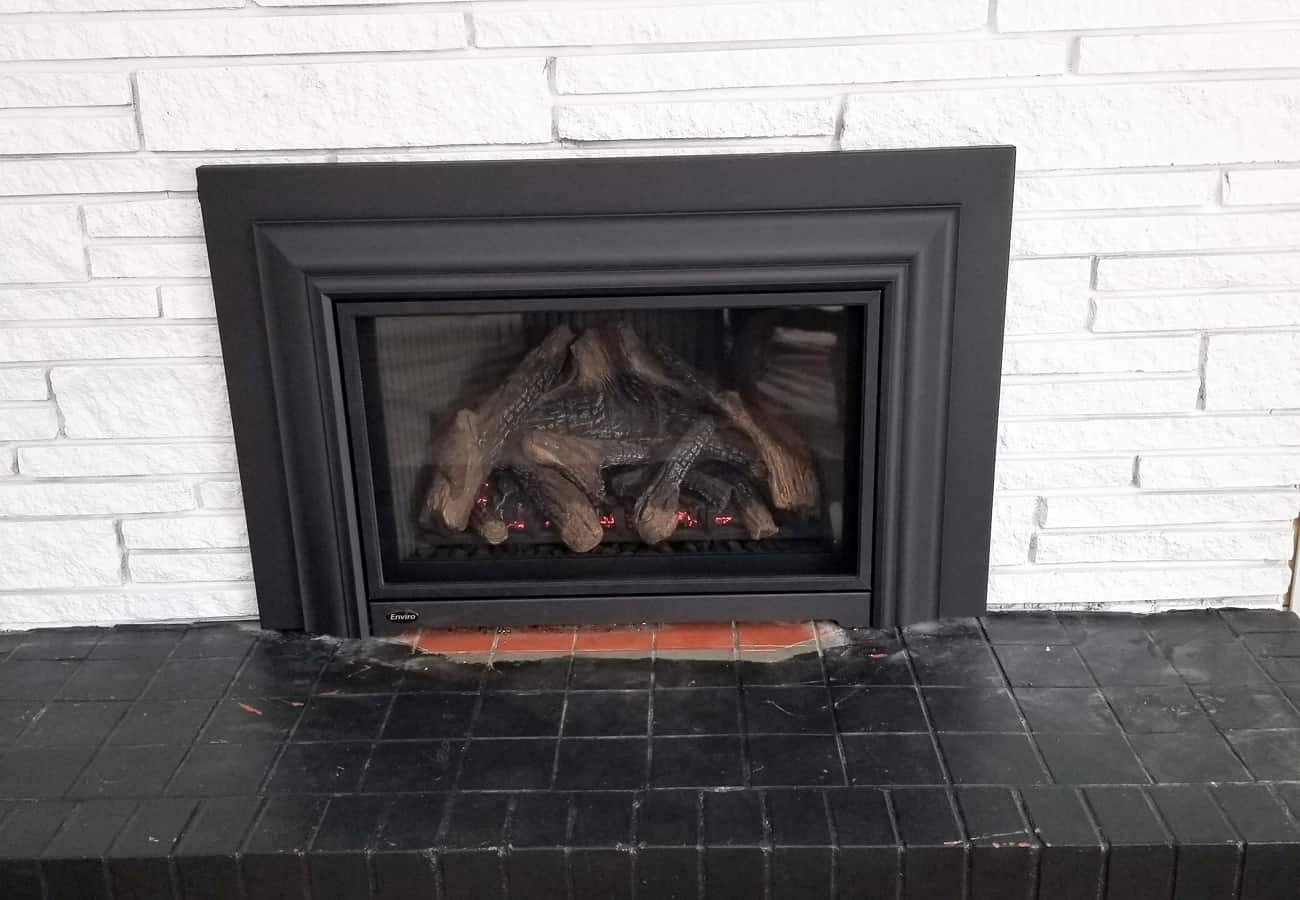 Enviro gas insert with logs