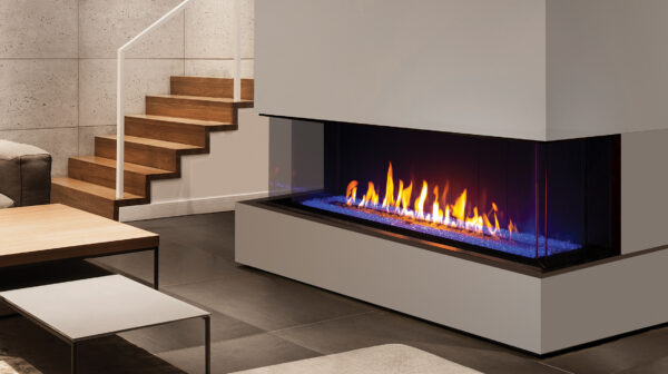 Urbana u70 gas fireplace with led lights