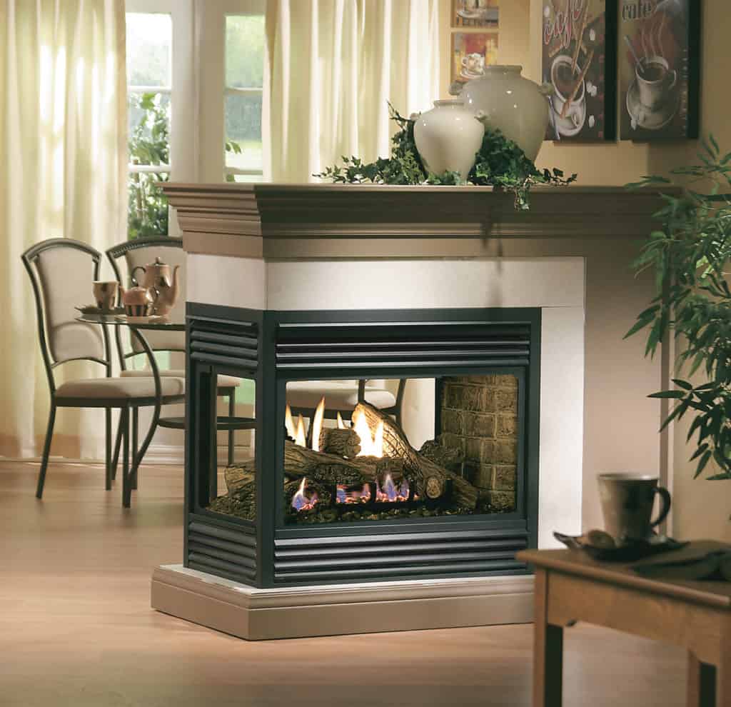 Kingsman MDV31 See-Through Gas Fireplace - Safe Home Fireplace