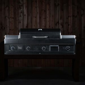 Black earth built-in hybrid grill - wood pellet & propane fueled | safe home fireplace: london & strathroy