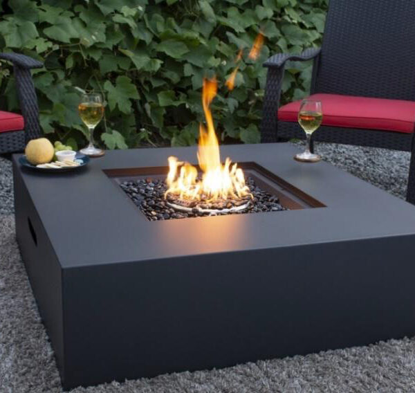 Carbon collection square fire table | safe home fireplace in london & strathroy ontario