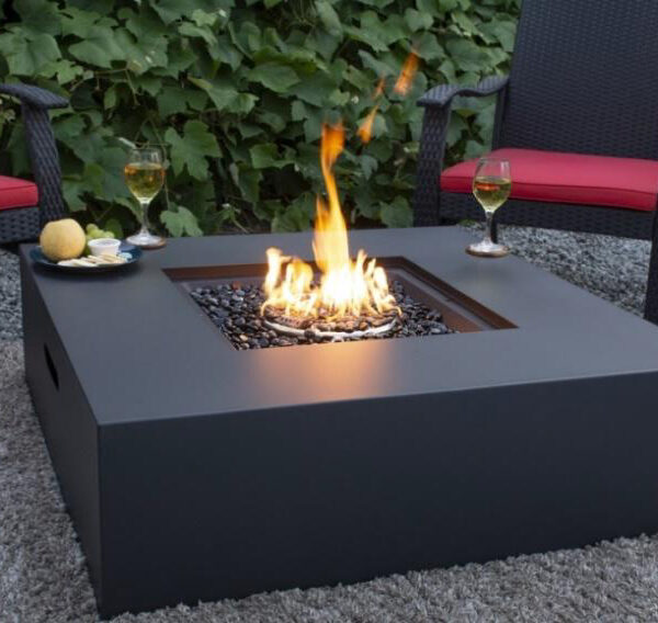 Carbon Collection Square Fire Table | Safe Home Fireplace in London & Strathroy Ontario