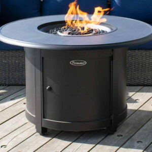 Carbon Collection Round Aluminum Fire Table | Safe Home Fireplace: Strathroy & London Ontario