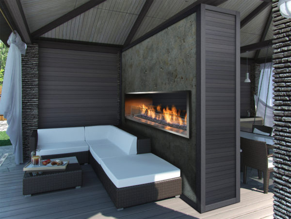 Barbara jean 36" outdoor linear gas fireplace | safe home fireplace in london & strathroy ontario