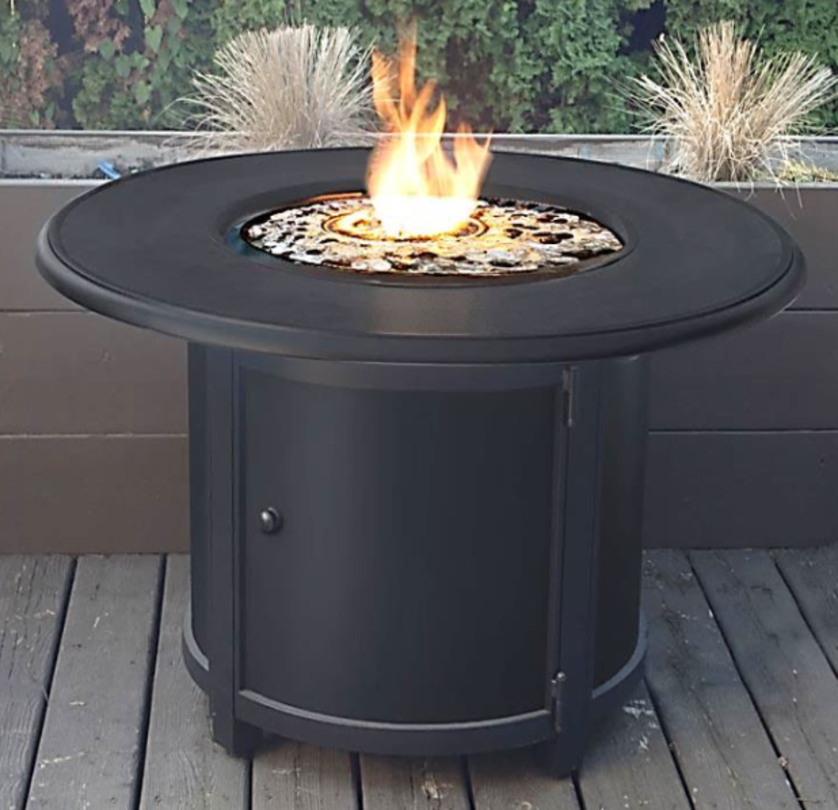 Round propane clearance fire table