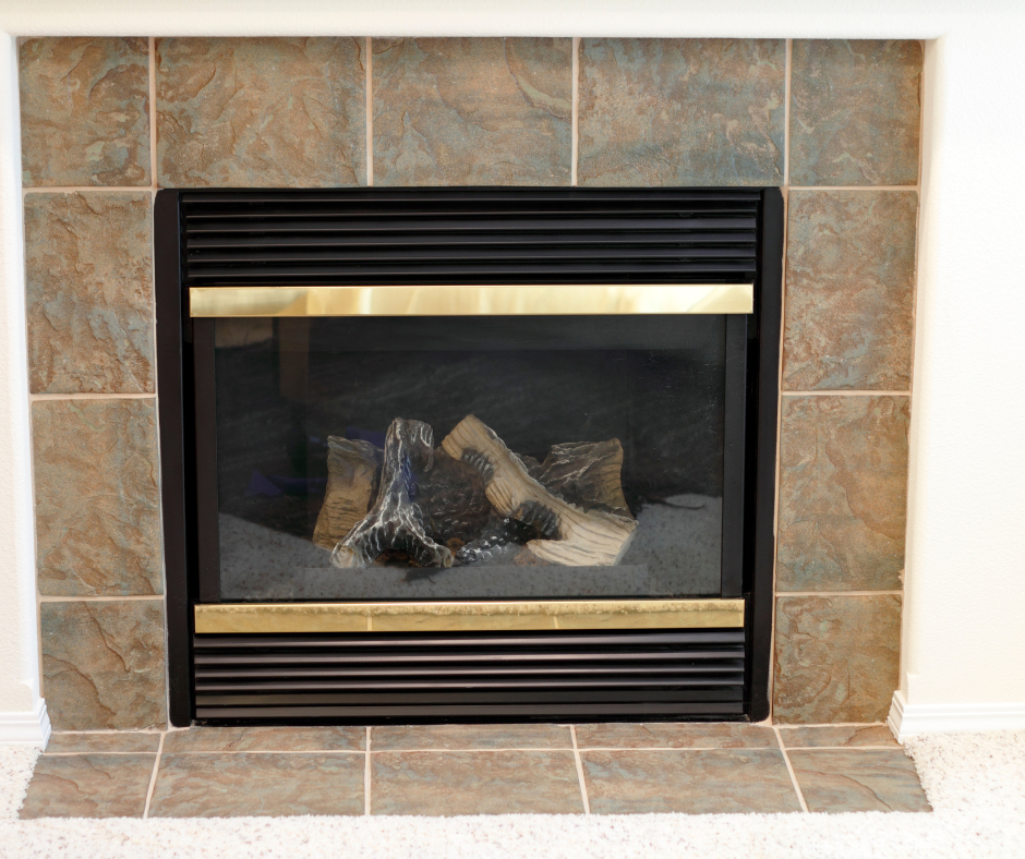 A picture of a gas fireplace