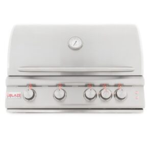 Blaze 32-inch 4-burner lte gas grill with rear burner and built-in lighting system