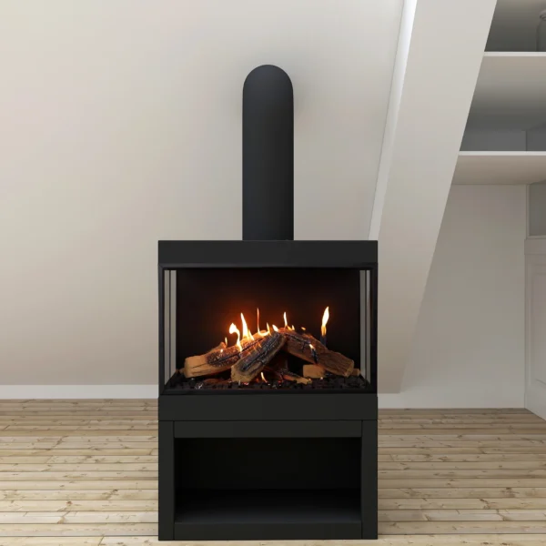 Wilderness stand alone three sided 75 image on safe home fireplace website