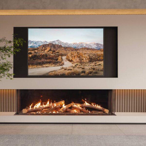 Wilderness three sided 77h image on safe home fireplace website