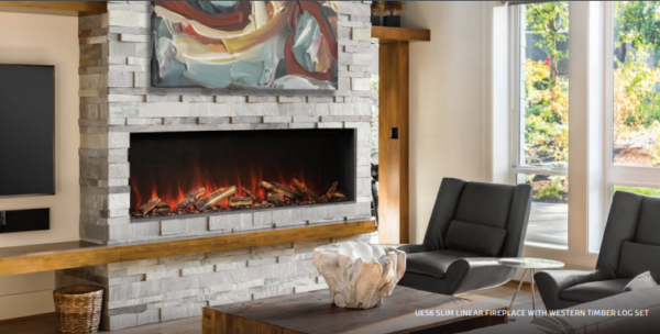 The UE56 Slim Uptown Electric Fireplace