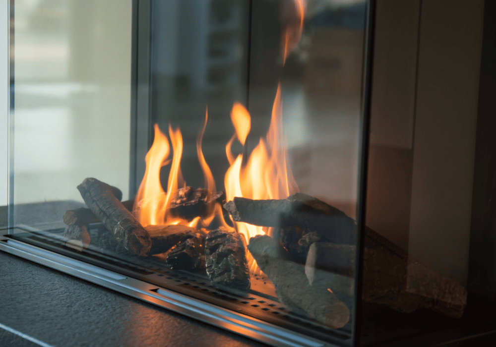 Fireplace glass