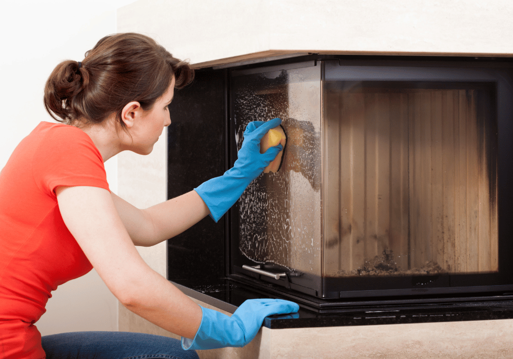 Maintaining fireplace glass the right way