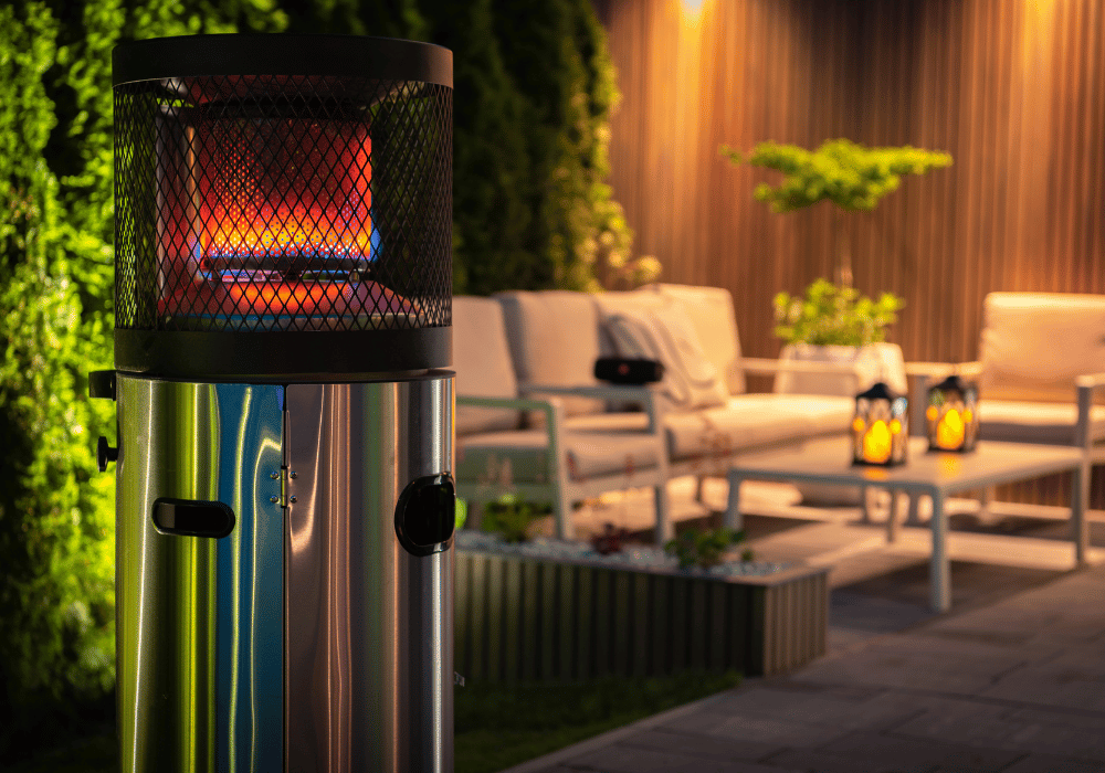 Propane patio heater for backyard patio outdoor heating and fire features southwestern ontario
